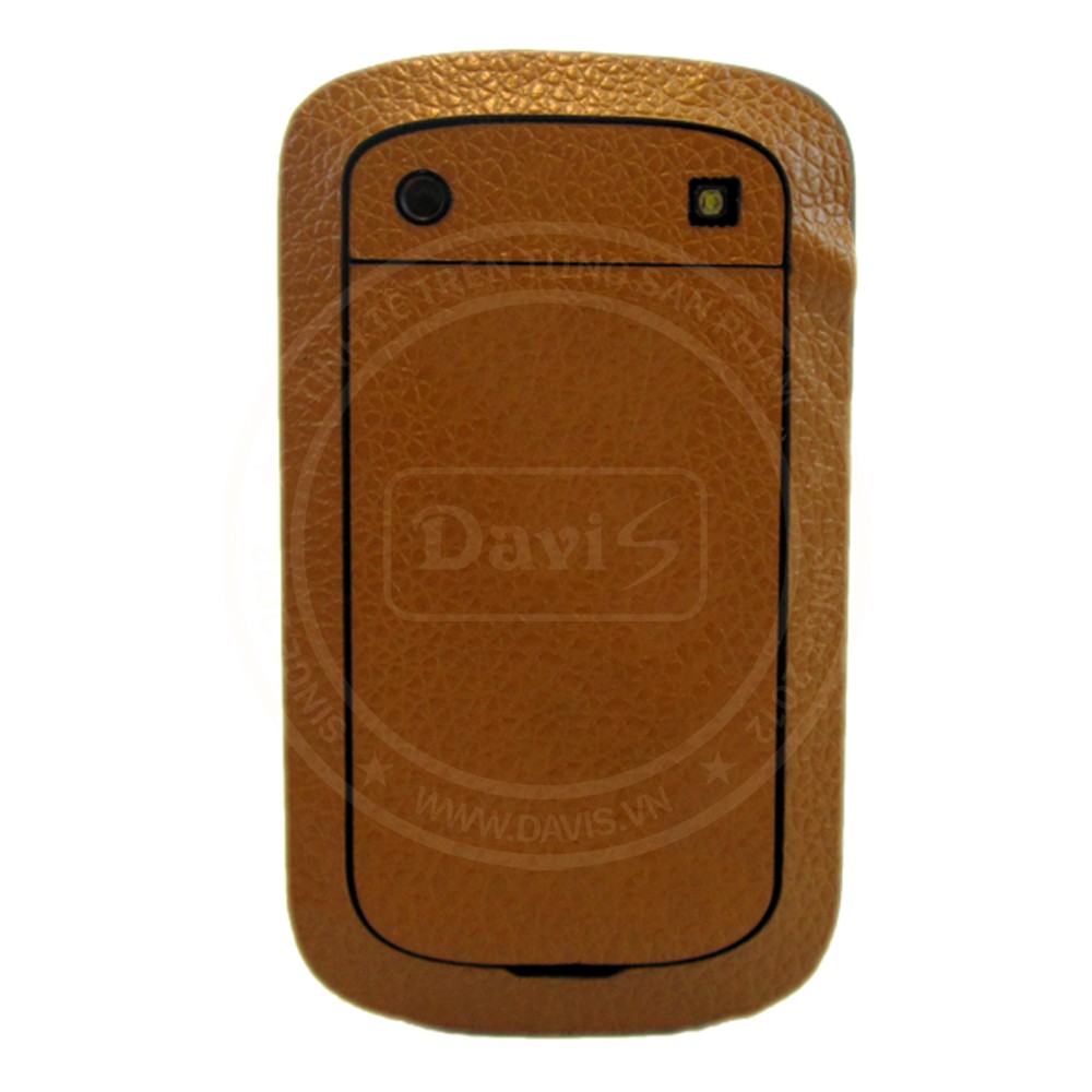 Miếng dán da bò thật cho Blackberry Bold 9900, keo nhập khẩu cao cấp, thương hiệu dán da Davis