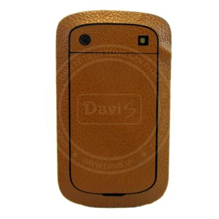 Miếng dán da bò thật cho Blackberry Bold 9900 keo nhập khẩu cao cấp, thương hiệu dán da Davis
