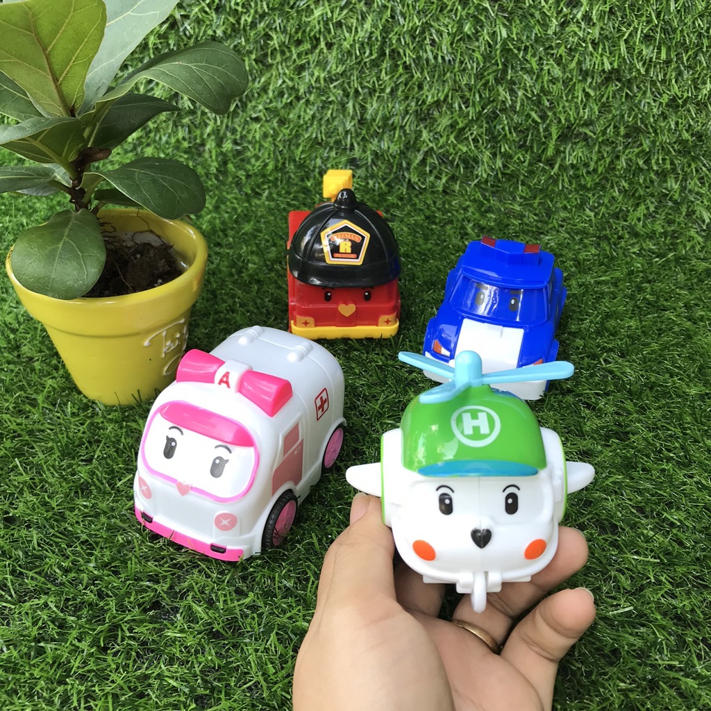 Set 4 xe Poli chạy đà dễ thương - Hoạt hình Poli và những người bạn - Smart Baby