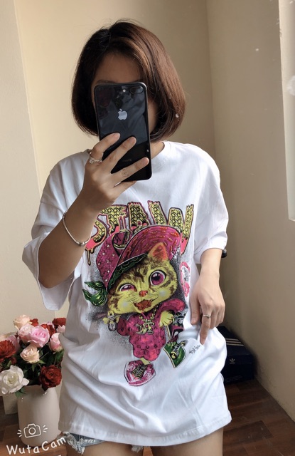 [ HÌNH THẬT, CÓ VIDEO] Áo phông nữ WAR tay lỡ cổ tròn in hình hót hít gắn đá sang trọng | BigBuy360 - bigbuy360.vn