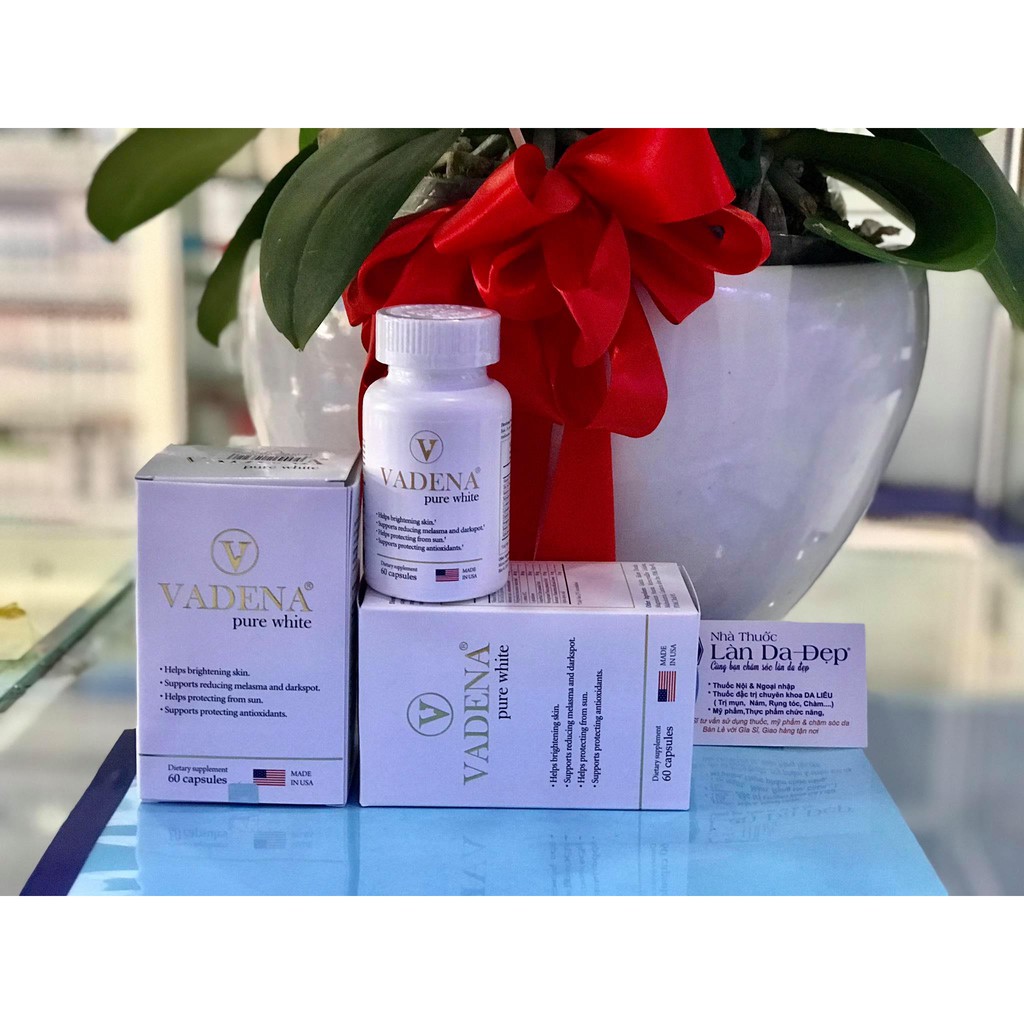 (HÀNG CHÍNH HÃNG Làn Da Đẹp) - VADENA PURE WHITE - Viên uống chống nắng sáng da
