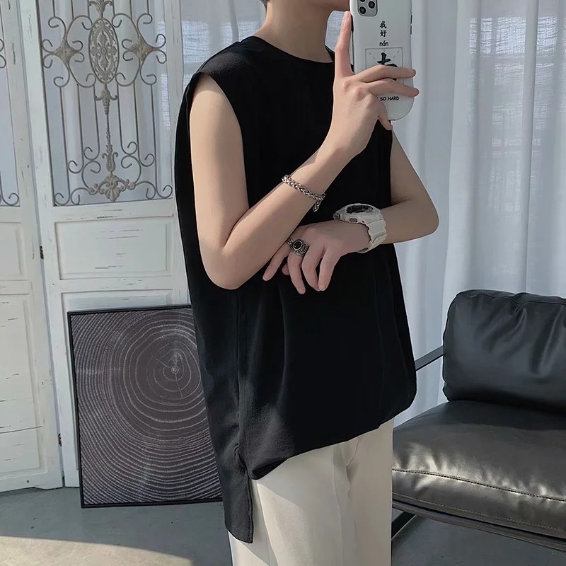 Áo Thun Sát Nách Màu Trơn Phong Cách Hàn Quốc Size M-4XL Cho Nam
