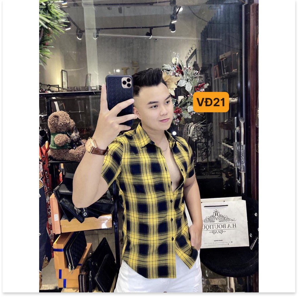 Áo Sơ Mi Nam Ngắn Tay 3D Vải Kate Mềm Mịn Thời Thượng HP