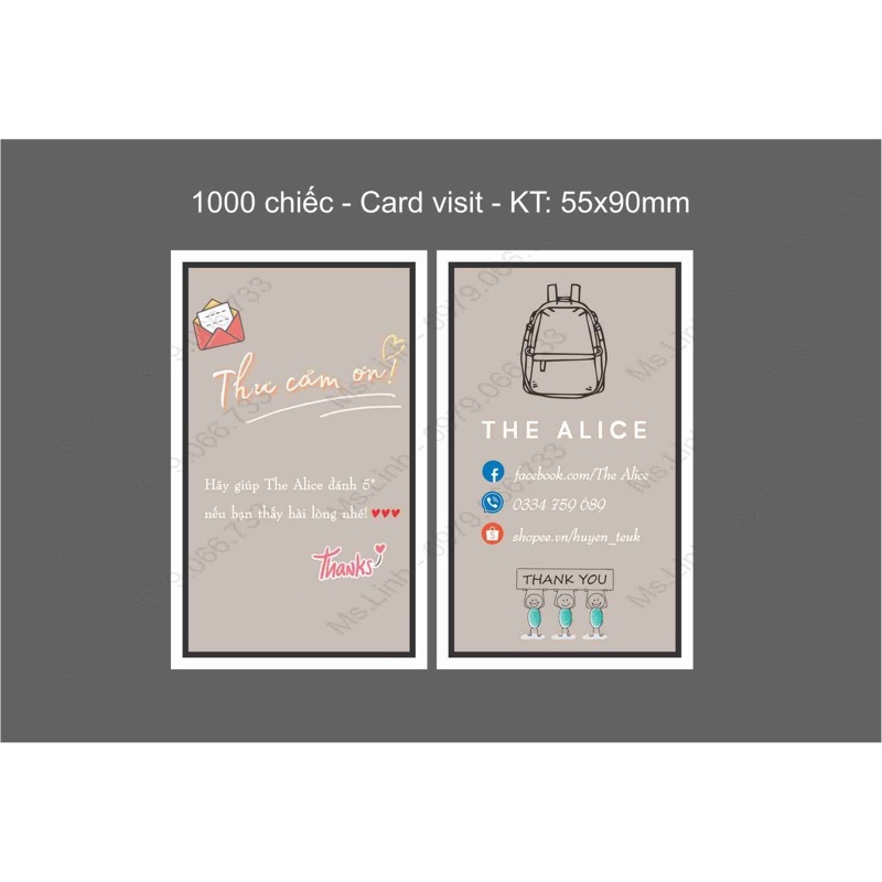 In Card Visit 1000 chiếc
