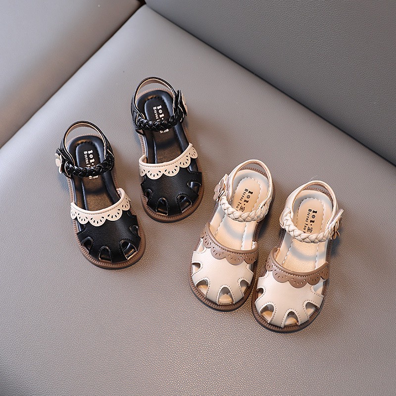 Sandal dép quai hậu khóa dán tết kiểu cho bé gái từ 2-6 tuổi (001)