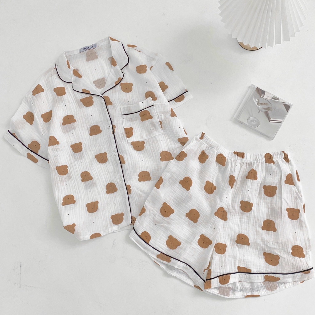 Bộ đồ ngủ nữ pijama, bộ mặc nhà chất xô cao cấp siêu mát nhiều họa tiết đáng yêu FMStyle SaiGon 21DB07EP1201 | BigBuy360 - bigbuy360.vn