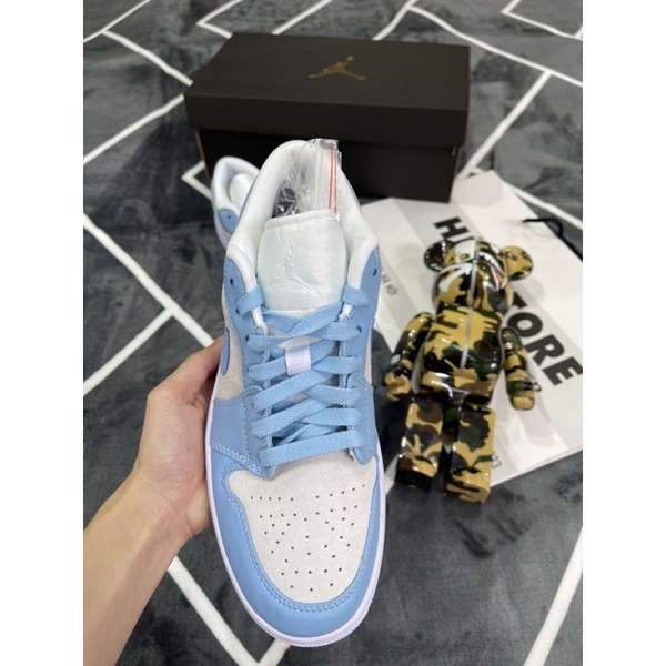 Giầy Thể Thao UniverSity Blue Lơw Xanh Xám V2