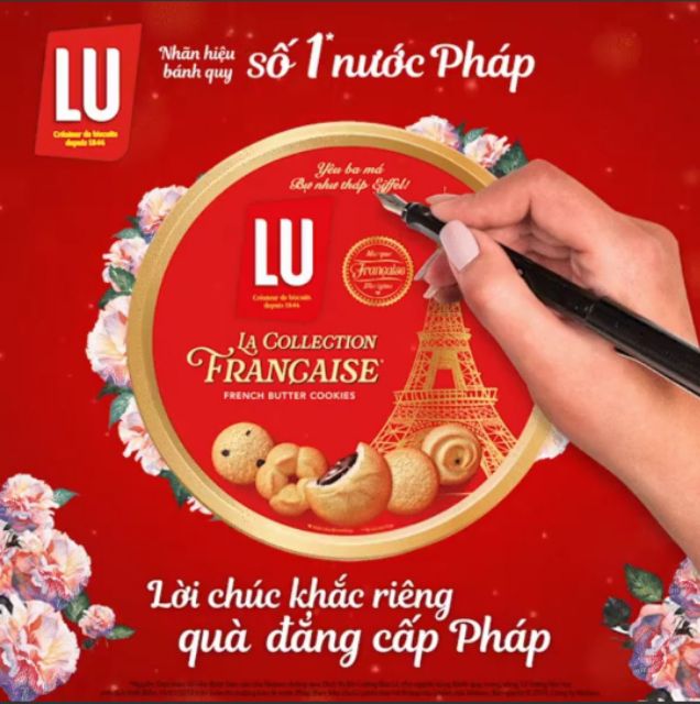 Bánh quy LU Pháp hộp thiết 540g. Ngon hơn Danisa