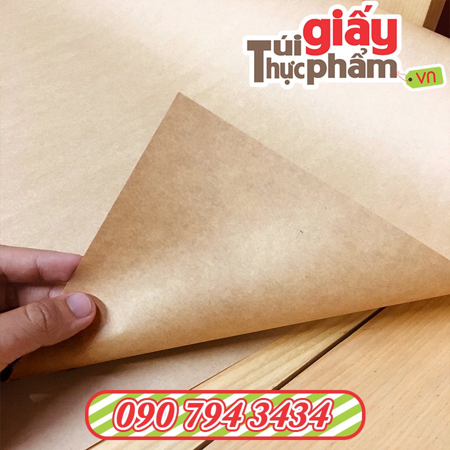 500 tờ giấy kraft nâu 20*30cm- Định lượng 50g - giấy gói thực phẩm - lót khay - gói hàng hóa