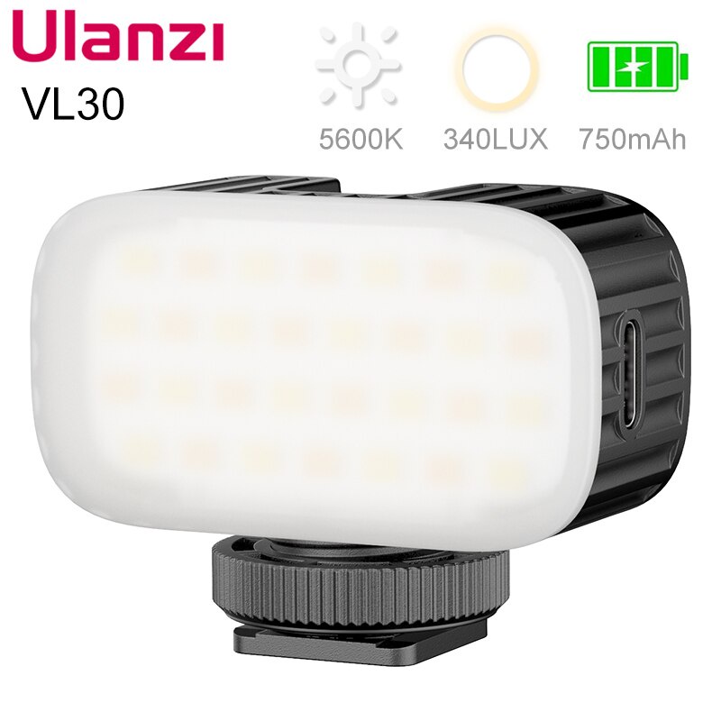 Ulanzi Đèn Led Vl30 5500k Mini Hỗ Trợ Quay Phim Gopro 9 8 Iphone 12 Pro Max 11 X Xs Max