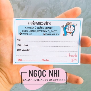 Phiếu ship hàng size mini 500 tờ 130k