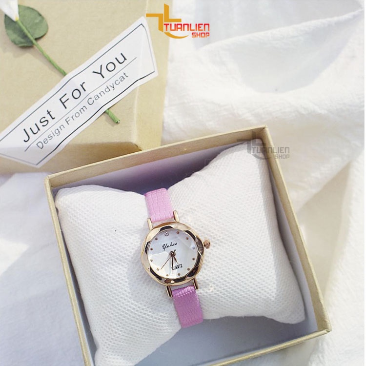 Đồng Hồ Nữ Chính Hãng Dây Da Yuhao 6305 Chống Nước Chống Xước