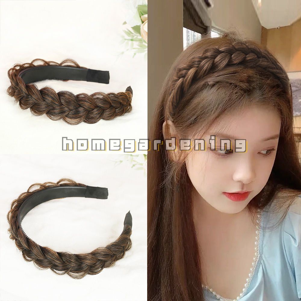 Băng Đô Dạng Tết Bím Tóc Giả Cho Cô Dâu