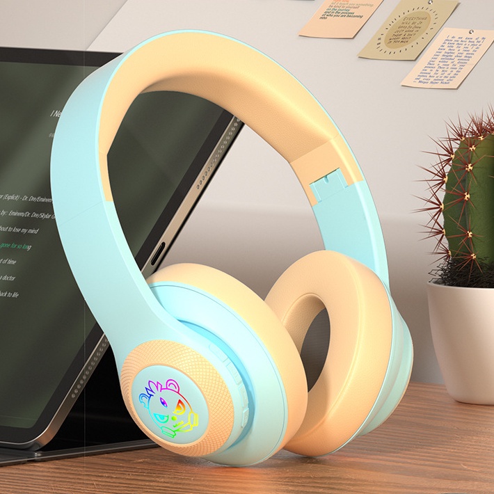 Tai Nghe Chụp Tai Gaming Bluetooth 5.0 E79 Thiết Kế Thể Thao Năng Động, Chống Ồn Cực Tốt