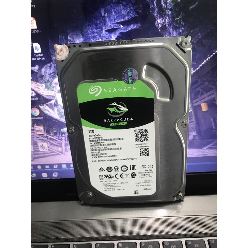 Ổ cứng HDD Seagate BarraCuda 1TB, SATA3, 7200rpm hàng qua sử dụng