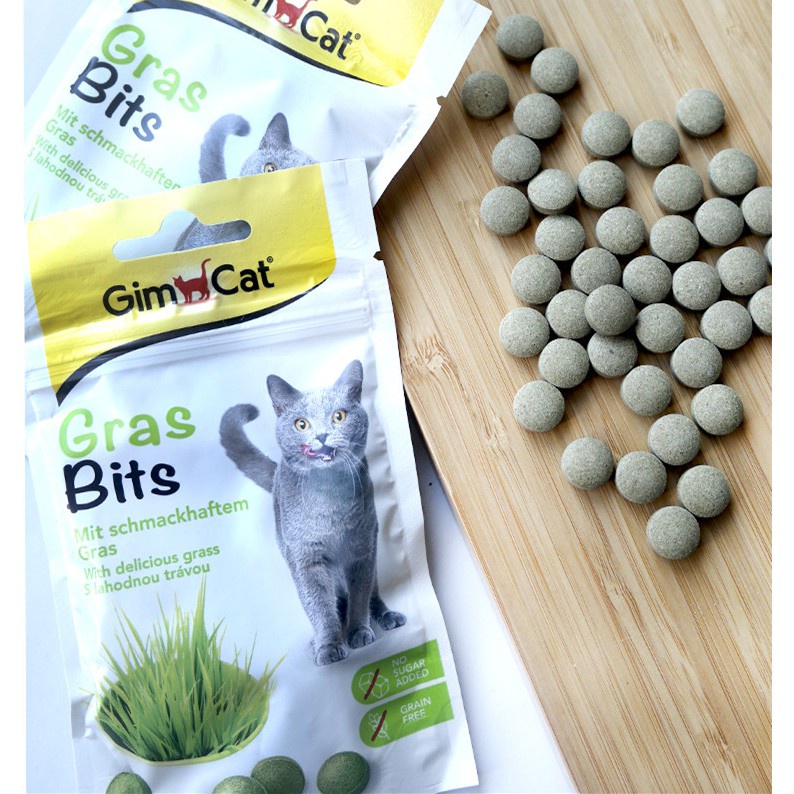 Gimcat GrasBits, Gimcat cỏ cho mèo tốt cho tiêu hóa nhập Đức (140gr)