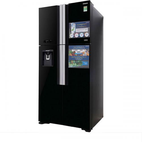 Tủ lạnh Hitachi 4 cánh màu đen đá tự động R-FW690PGV7X