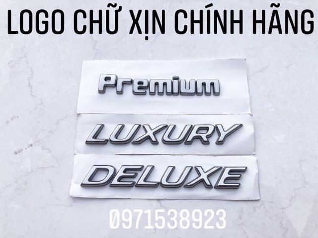 Tem chữ dán PREMIUM LUXURY DELUXE SI 2.0 xịn chính hãng