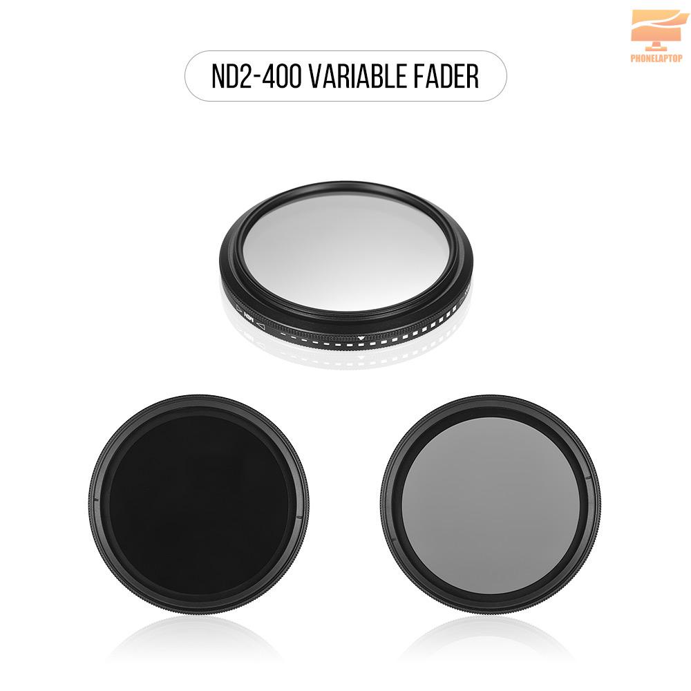 Lapt ZOMEI 55mm Ultra Slim Variable Fader ND2-400 Neutral Density ND Filter Adjustable ND2 ND4 ND8 ND16 ND32 to ND400 Replacement for Sony 18-55mm 55-200mm 55-250mm Lens