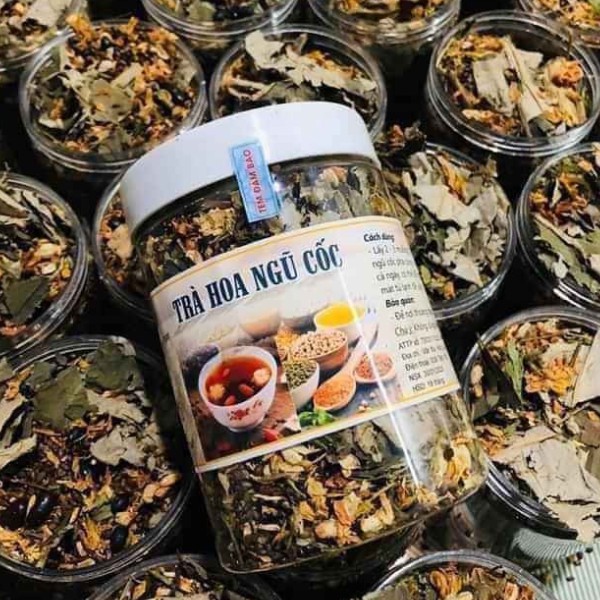 Trà hoa ngũ cốc đẹp da, thon dáng, mát gan, thanh lọc cơ thể, hộp 500g - 350g