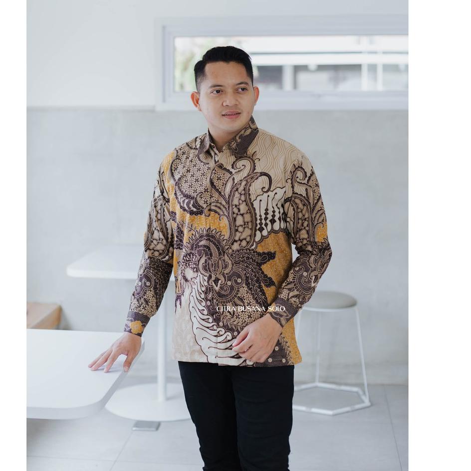 J&t 3.3 BIMASENA Áo Sơ Mi Nam Batik Bằng Cotton Mịn Màng Sragenan 075