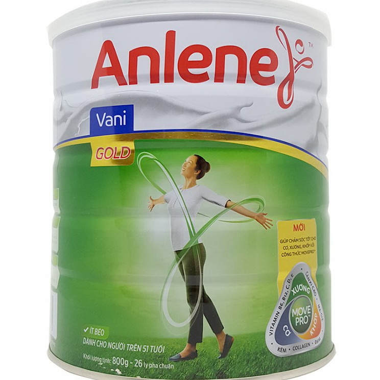 Anlene gold vani trên 40 tuổi 800g