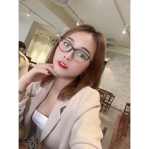 Mắt Kính Gọng Cận Form Mắt Mèo Lyly 5029 616 Phong Cách Ulzzang Siêu Xinh - Hazo