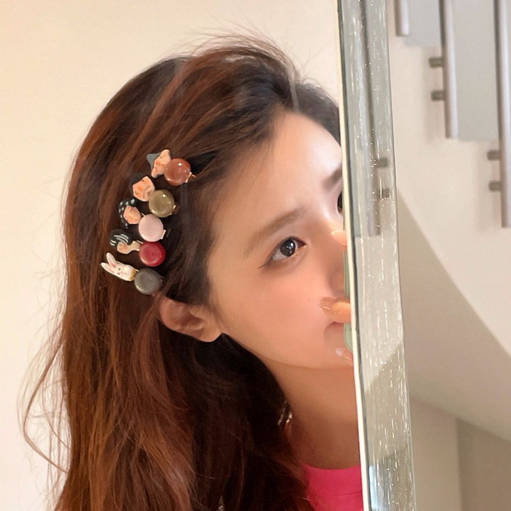 Kẹp Tóc Mỏ Vịt Hình Thỏ Hoạt Hình Đơn Giản Dễ Thương Phong Cách Hàn Quốc Cho Nữ