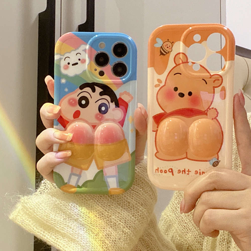 Ốp Điện Thoại Hình Gấu 3D Chống Rơi Cho iPhone 14 Pro Max 14 14 Plus 13 Pro Max 12 Pro Max 12 11 Pro Max