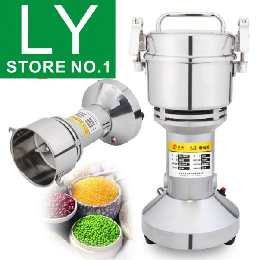 [Mã ELMS05 giảm 5% đơn 300k]Máy nghiền bột mịn QE-200g (Inox trắng)