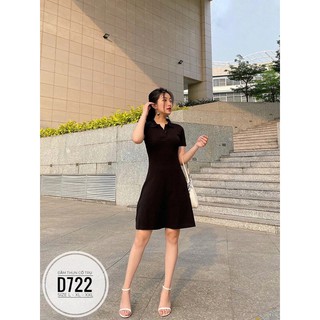 Bigsize Đầm thun cổ trụ D722