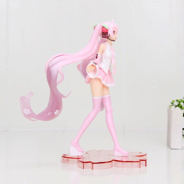 Mô Hình Nhân Vật Sakura Miku Tóc Hồng Mẫu 02 - Cao 15cm Kèm Ảnh Thật