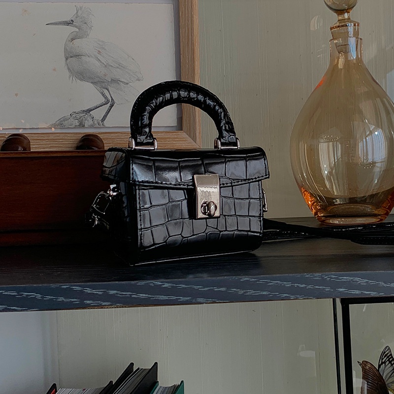 Trực Tuyến Nổi Tiếng VC Asigo Túi Xách Vuông Nhỏ Hình Vuông Họa Tiết Da Cá Sấu Thời Trang Mới