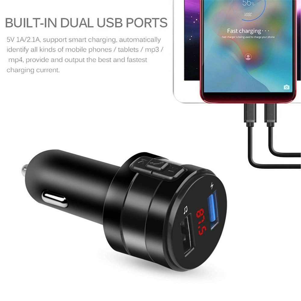 Máy Phát Nhạc Mp3 Kết Nối Bluetooth 5.0 Cho Xe Hơi