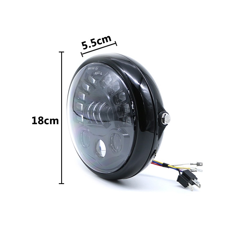 Mới Đèn Pha LED 7 Inch Cho Xe Mô Tô Harley Davidson YAMAHA BMW Cafe Racer