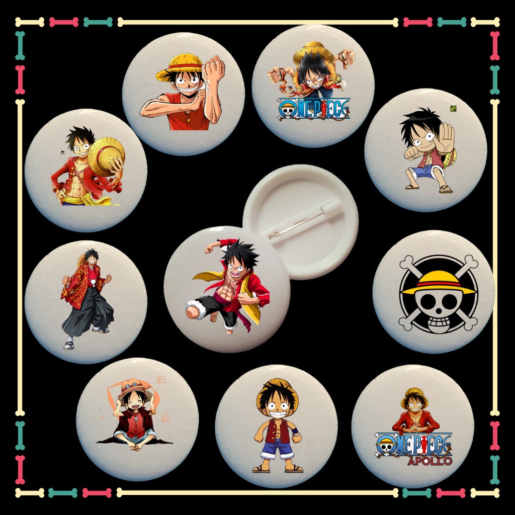 Bộ Huy hiệu One Piece 10 chiếc 5.8cm dễ thương