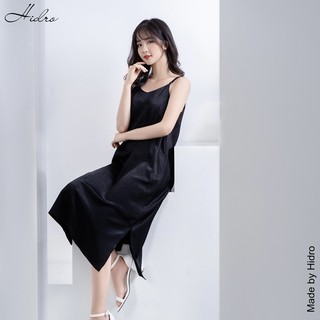 HIDRO Váy hai dây chất đũi Hàn mịn V002