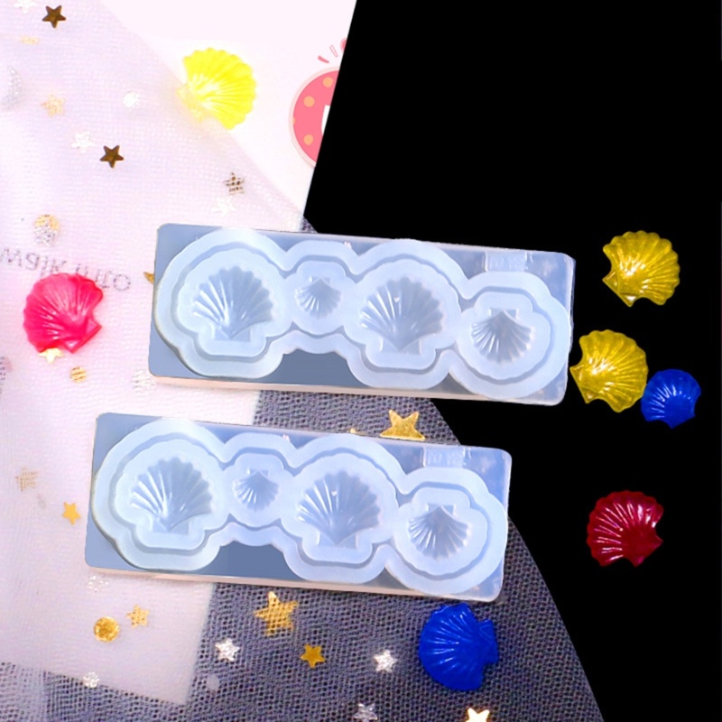 Sa Khuôn Silicon Làm Đồ Trang Sức Hình Vỏ Sò 3D