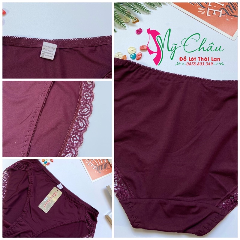 Quần Lót Nữ Thun Lạnh Phối Ren Trẻ Trung Dễ Thương Siêu Bền Hàng Nhập Khẩu, MỸ CHÂU - SHOP ĐỒ LÓT THÁI LAN 723 | BigBuy360 - bigbuy360.vn