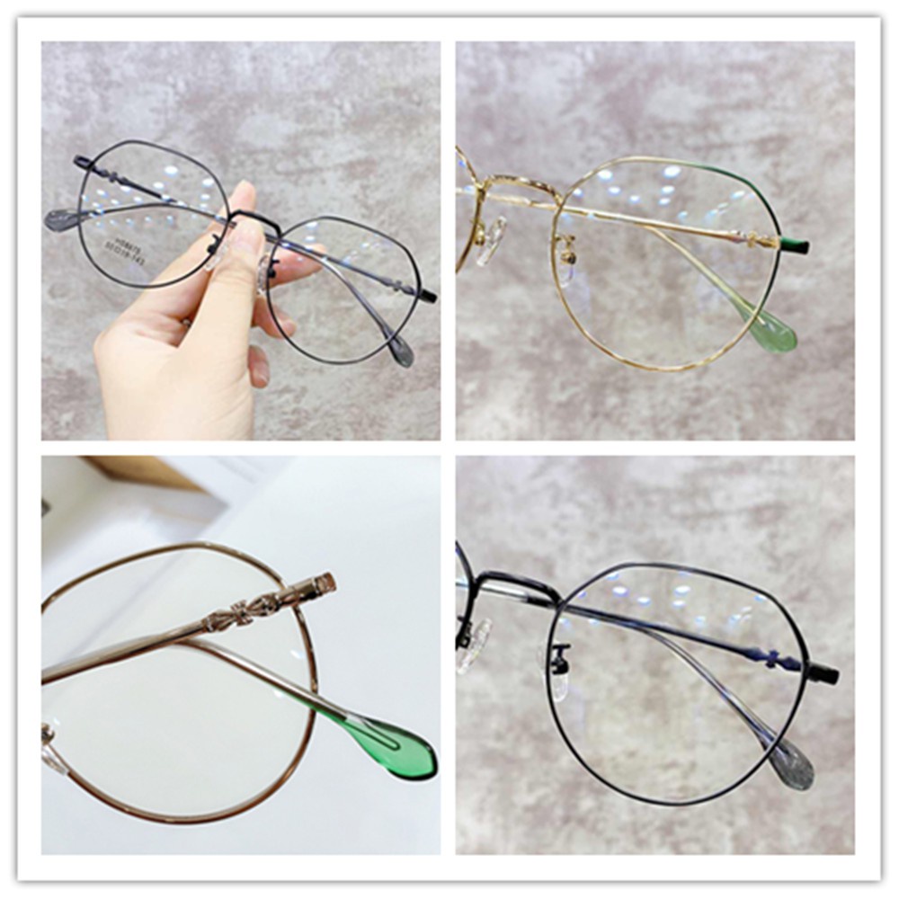 Mắt Kính Gọng Kim Loại Tròn Chống Bức Xạ Phong Cách Hàn Quốc Cho Nam Nữ Sự Bảo Vệ