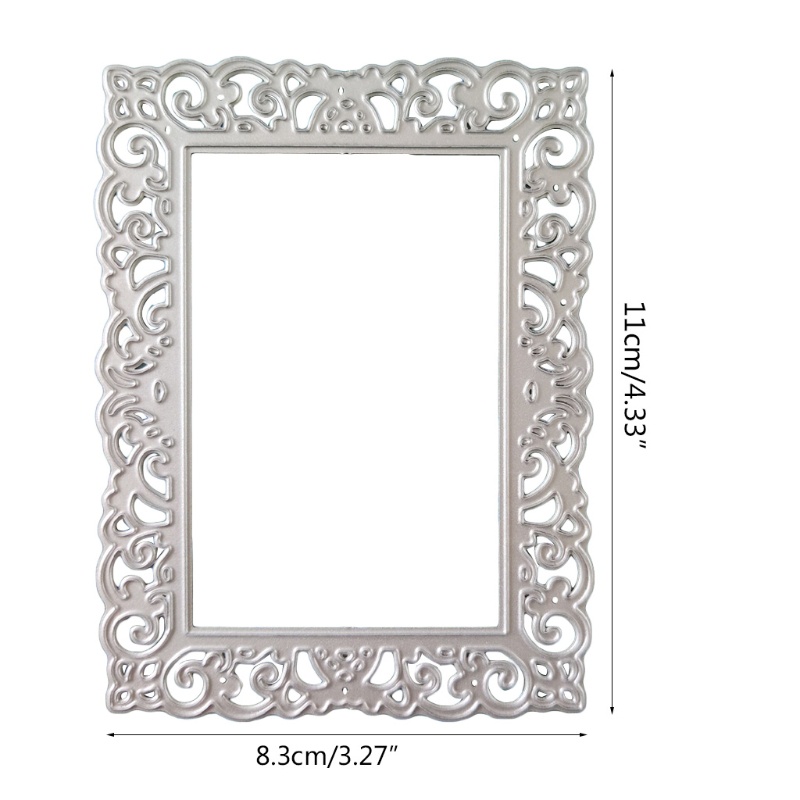 Khuôn Cắt Giấy Kim Loại Khung Viền Ren Hoa Xinh Xắn
