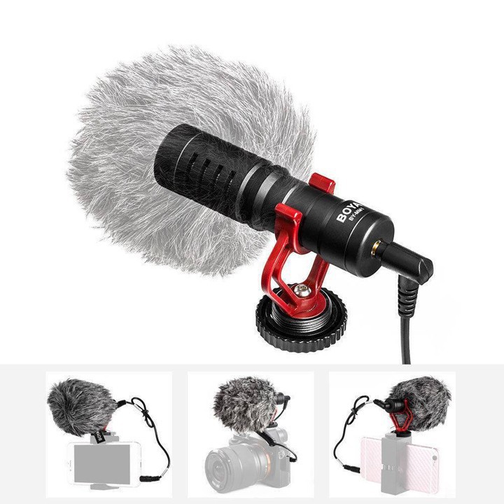 Microphone Boya MM1 chính hãng cho máy ảnh, điện thoại, thu âm