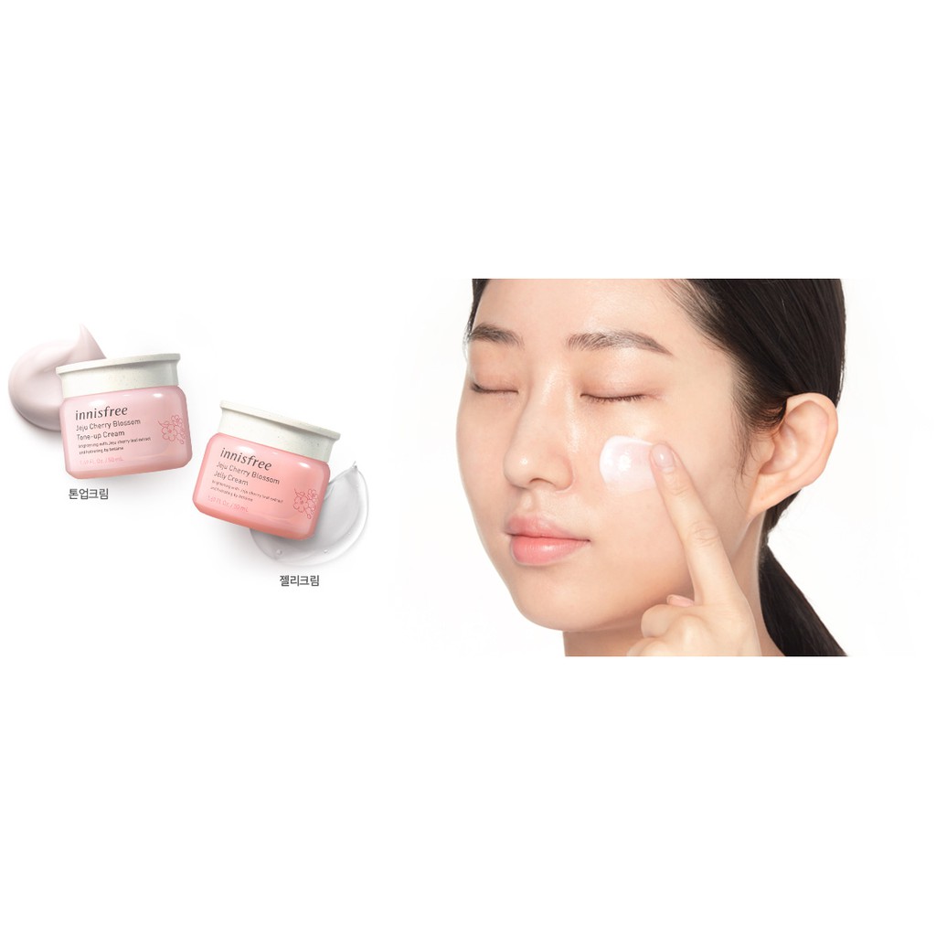 Kem dưỡng da Innisfree nâng tone, dưỡng trắng giúp da căng bóng mềm mịn Innisfree cherry tone up cream Kim korea