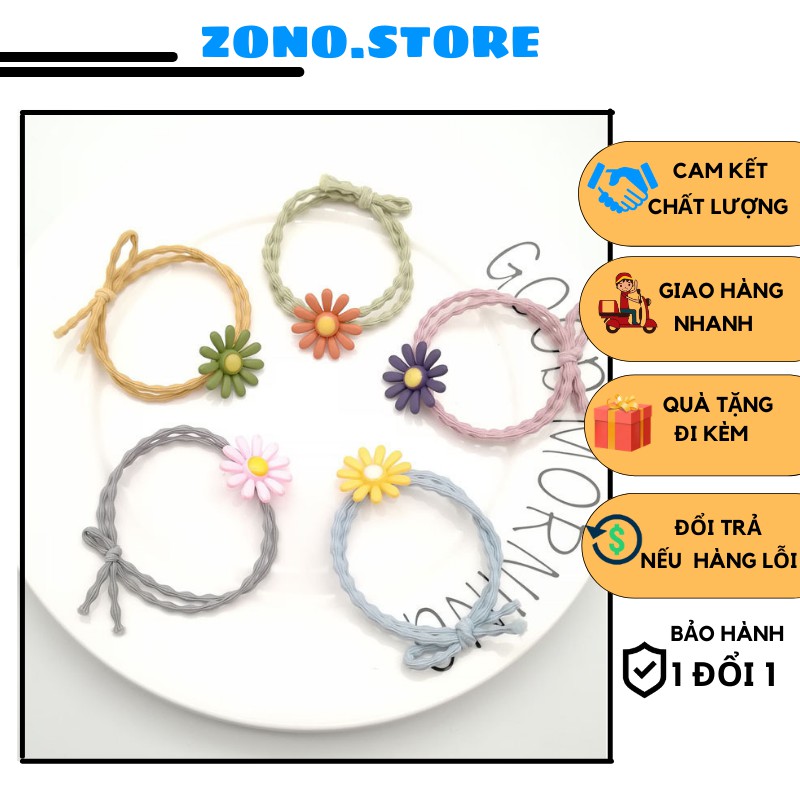 Dây buộc tóc, dây cột tóc bông cúc dễ thương dùng cho mẹ và bé
