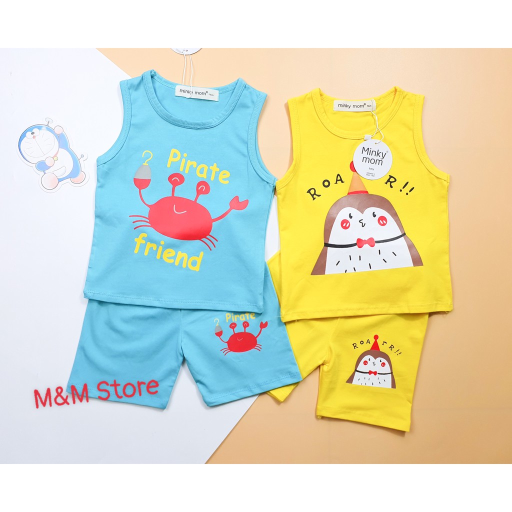 SALE BỘ 3 LỖ COTTON MINKY MOM CAO CẤP BÉ TRAI BÉ GÁI