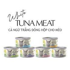 &quot;80g&quot;&quot;CÁ NGỪ TRẮNG &amp; THỊT CUA ĐÓNG HỘP CHO MÈO giàu chất béo bão hòa không no - chất béo có lợi cho sức khỏe, dễ tiêu hó