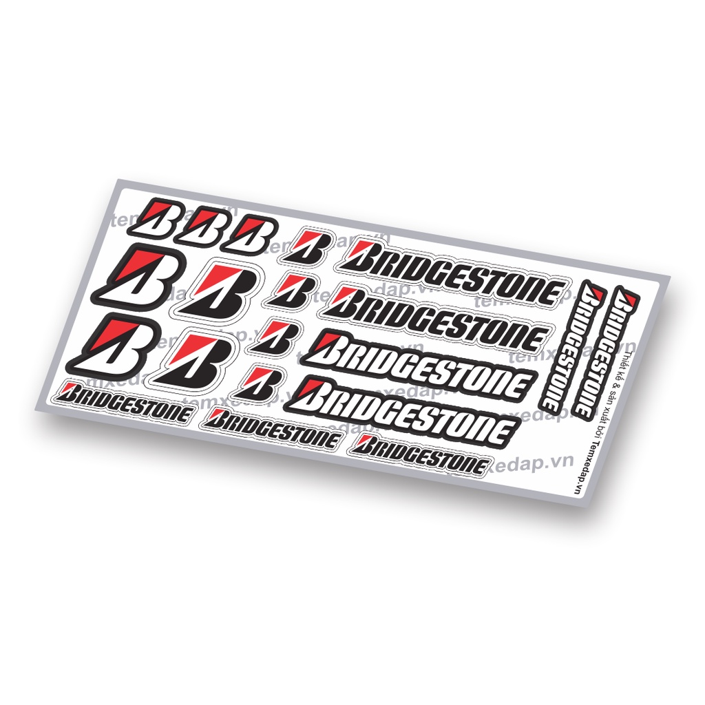 Tem sticker dán trang trí xe đạp BRIDGESTONE | Bicycle Sticker | Temxedap.vn