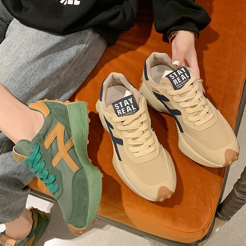 Giày Sneaker Nữ Fullsize, Giày nữ 2 màu cơ bản siêu năng động