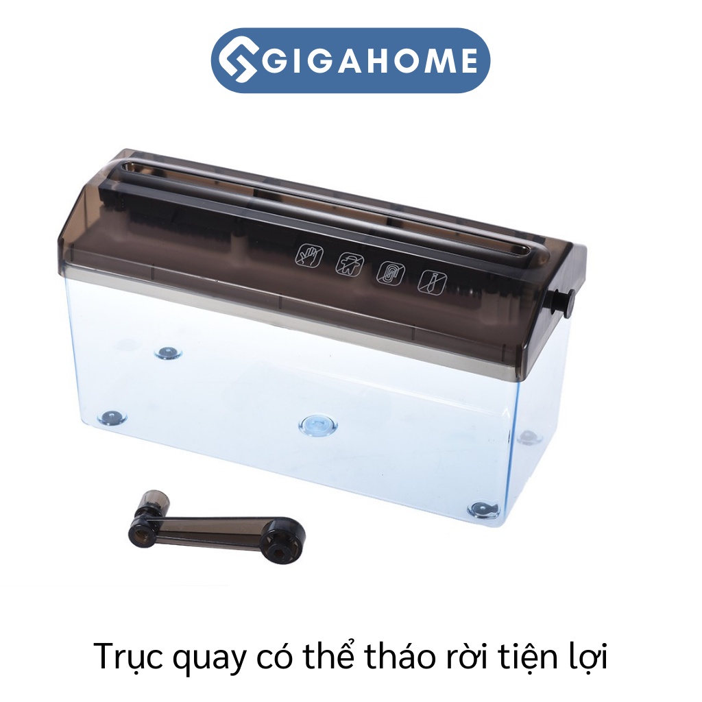 Máy Cắt Giấy Huỷ Tài Liệu GIGAHOME A4 Thủ Công Cao Cấp Màu Đen 1007