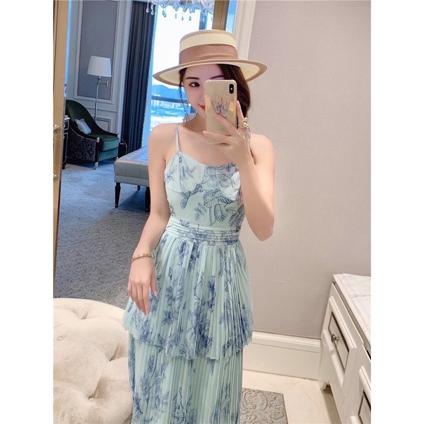 Đầm maxi 2s dập ly cup